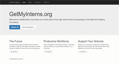 Desktop Screenshot of getmyinterns.org